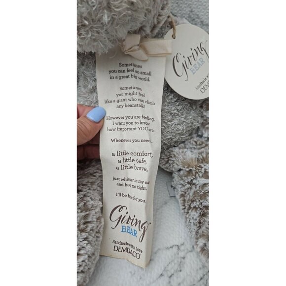 DEMDACO Giving Bear Stuffed Animal 16" Tall Christian Teddy PLUSH TOY NEW w/ Tag - Picture 5 of 7